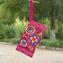 Load image into Gallery viewer, Handmade Embroidered Wristlet Clutch Bag Vintage Purse Wallet